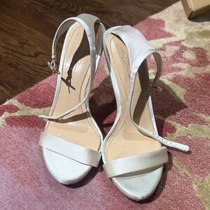 Vince Camuto Cream Strappy Heels